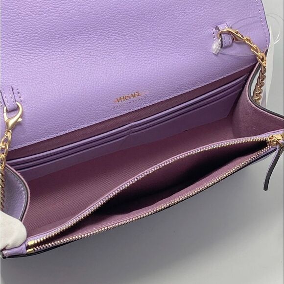 Versace La Medusa Tonal Leather Wallet Crossbody Bag - Picture 10 of 13